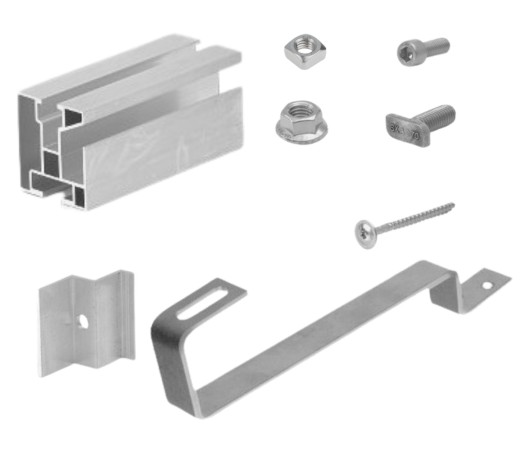 Sada Solar SW2L na upevnění FV panelu na bobrovku, panel max. šířka 108 cm