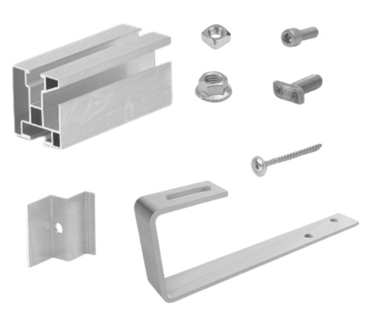 Sada Solar SW3L2 na upevnění FV panelu: šindel, eternit, plech, panel max. šířka 114 cm