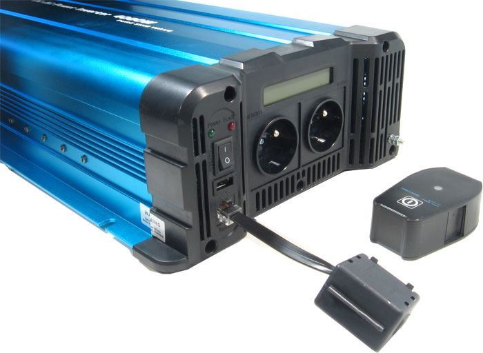 Měnič napětí 24V/230V 2000W, FS2000, čistá sinusovka, D.O.