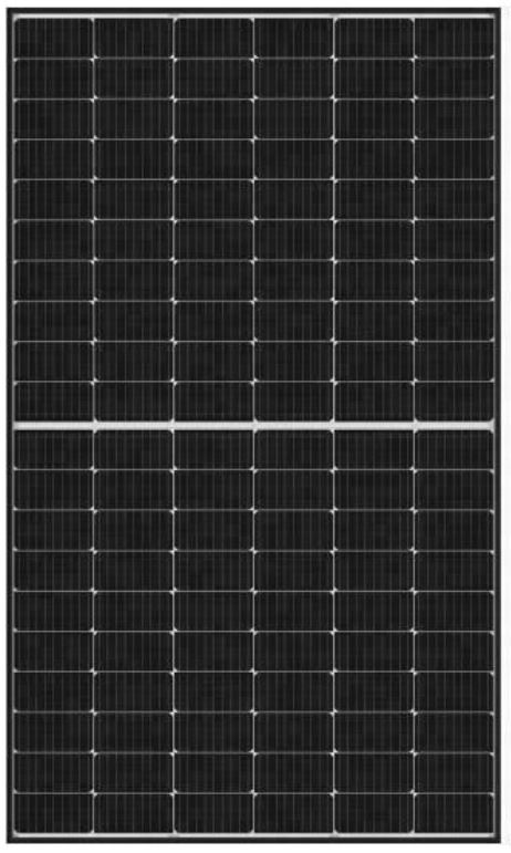 Fotovoltaický panel AmeriSolar 480 W mono, N-Type - Bifaciální, černý rám