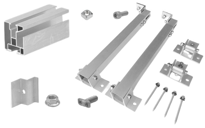 Sada Solar SW4 s nastavitelným sklonem pro upevnění fotovoltaických panelů max. šířka 100 cm