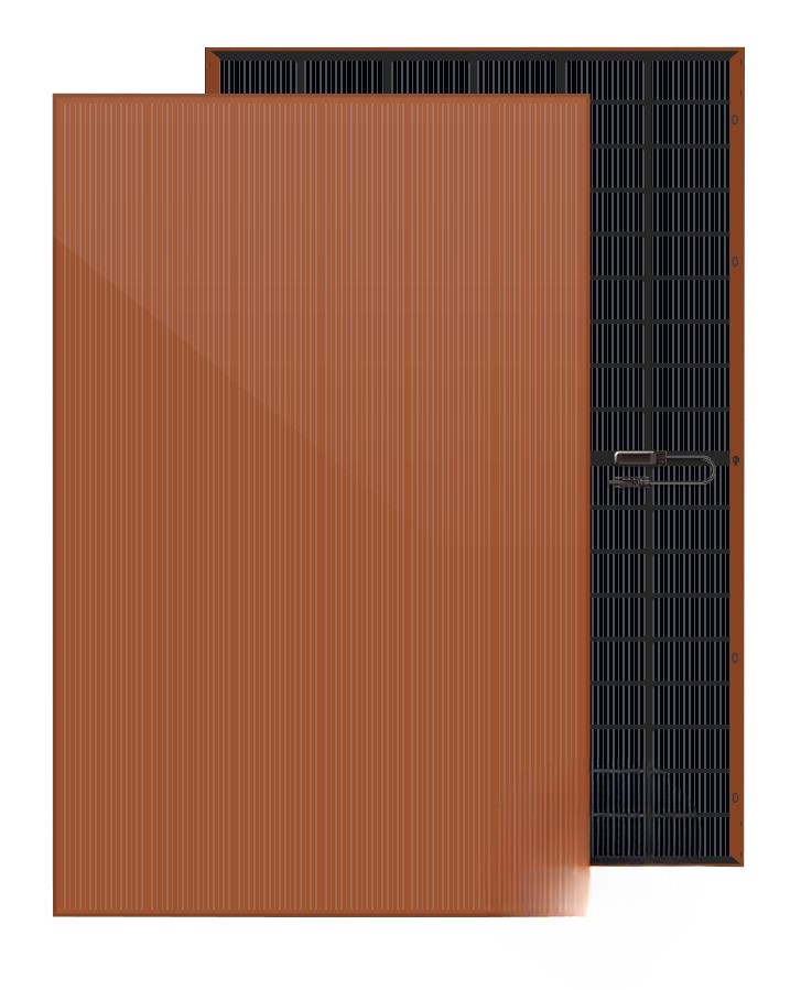 Regitec Solar Terracotta 405 W, oranžový panel, TOPCon, mono, half cells, bifaciální