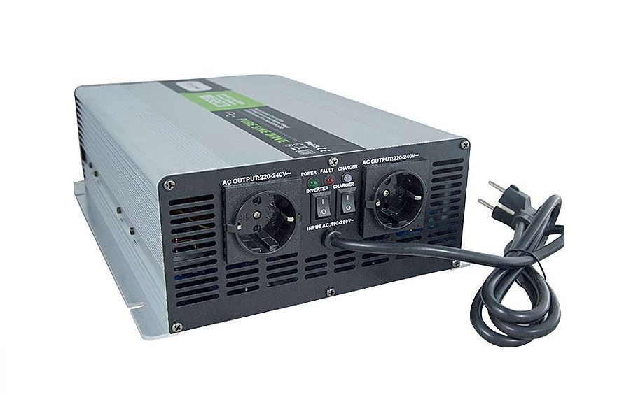 Měnič napětí Soluowill NPS2000 12 V / 230 V / 2000 W, UPS, nabíječ, čistá sinusovka