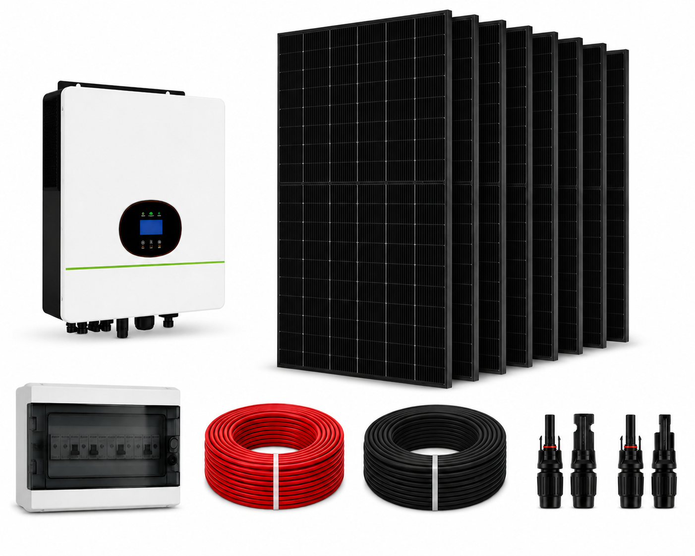 Hybridní FVE bez přetoků Growatt SPF6000ES WIFI + 8×500 W FV panel Ulica Solar N-Type TOPCon